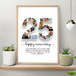 Personligens 25-årsdag Poster fotokollage