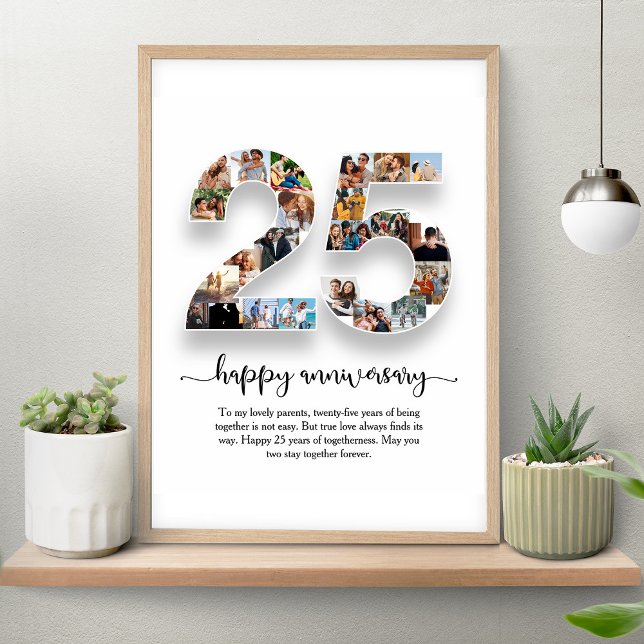 Personligens 25-årsdag Poster fotokollage (Skapare uppladdad)