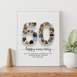 Personligens 50-årsjubileum - Poster fotokollage