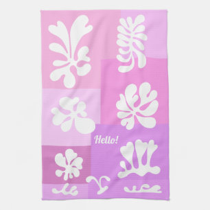 Personligens abstrakta design för Rosa och Lila Kökshandduk