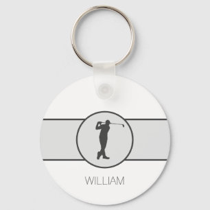 Personligens anpassade namn Golfer Gifts Nyckelring