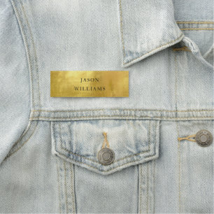 Personligens anpassade namn Metallic Guld Namnbricka