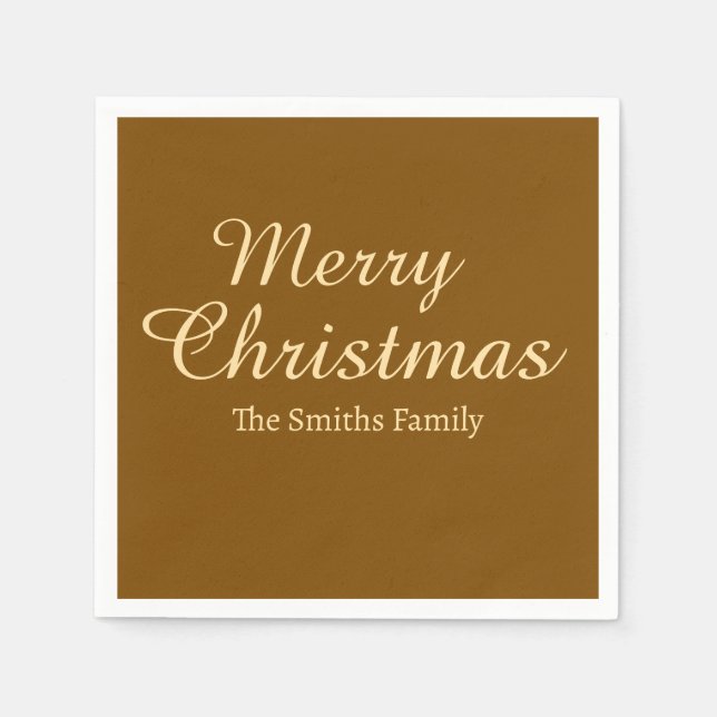 Personligens anpassade namn Modern God jul Pappersservett (Framsidan)