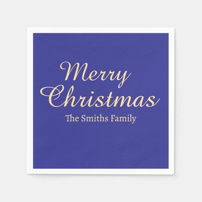 Personligens anpassade namn Modern God jul Pappersservett (Framsidan)