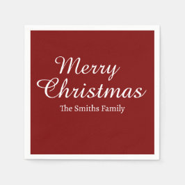 Personligens anpassade namn Modern God jul Pappersservett