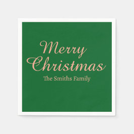 Personligens anpassade namn Modern God jul Pappersservett