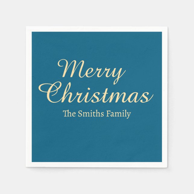 Personligens anpassade namn Modern God jul Pappersservett (Framsidan)