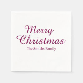 Personligens anpassade namn Modern God jul Pappersservett
