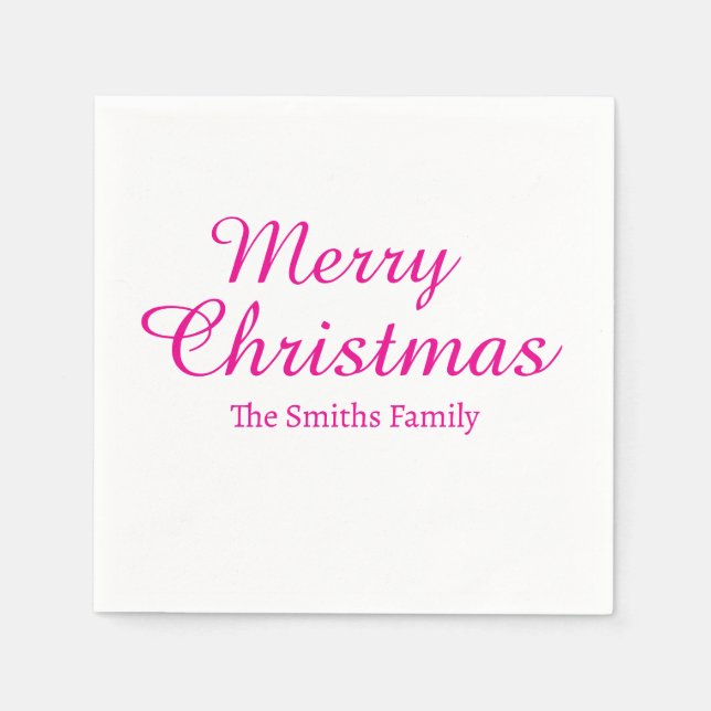 Personligens anpassade namn Modern God jul Pappersservett (Framsidan)