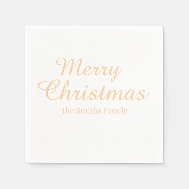 Personligens anpassade namn Modern God jul Pappersservett (Framsidan)