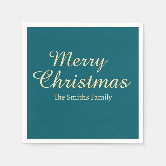 Personligens anpassade namn Modern God jul Pappersservett (Framsidan)