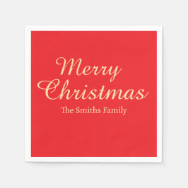 Personligens anpassade namn Modern God jul Pappersservett