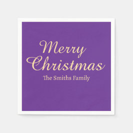 Personligens anpassade namn Modern God jul Pappersservett