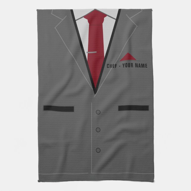 Personligens anpassade namn Text Kitchen Towel Kökshandduk (Vertikal)