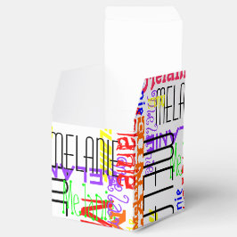 Personligens anpassade namninsamling, färgstark presentaskar