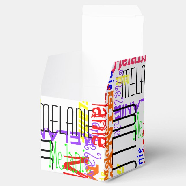 Personligens anpassade namninsamling, färgstark presentaskar (Öppnad)