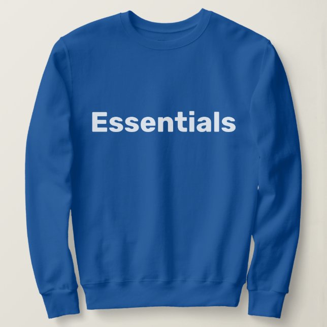 Personligens anpassade namntext Minimal blå Hoodie T Shirt (Design framsida)