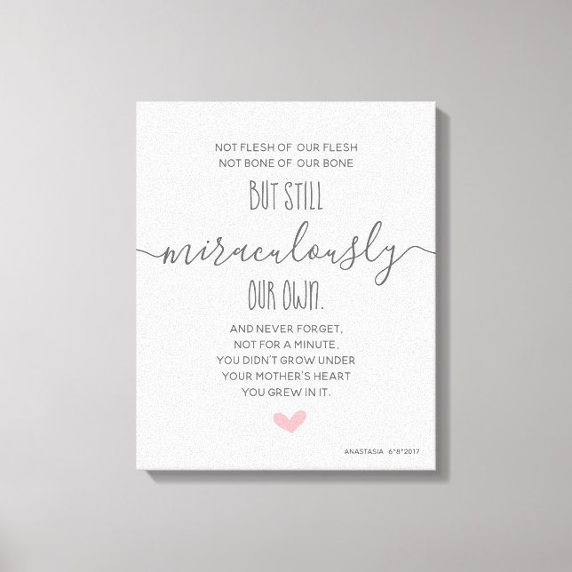 Personligens Anpassningsbar adoptionsdag - gåva/pr Canvastryck (Framsida)