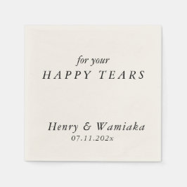 Personligens Anpassningsbar för Lycklig Tårar bröl Pappersservett