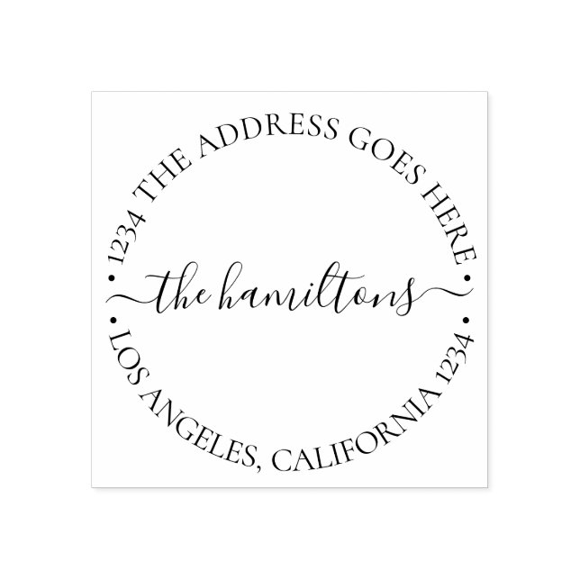 Personligens Anpassningsbar inom cirkel Unik Stämpel (Tryck)