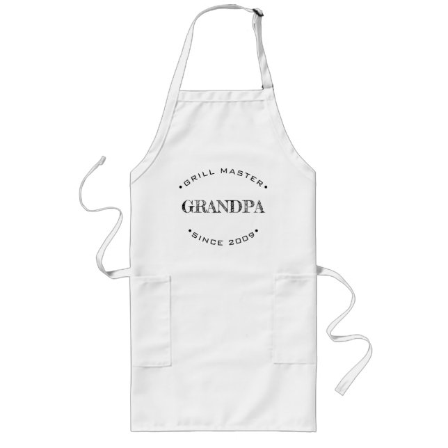 Personligens år Grill Master GRANDPA sedan Långt Förkläde (Framsidan)