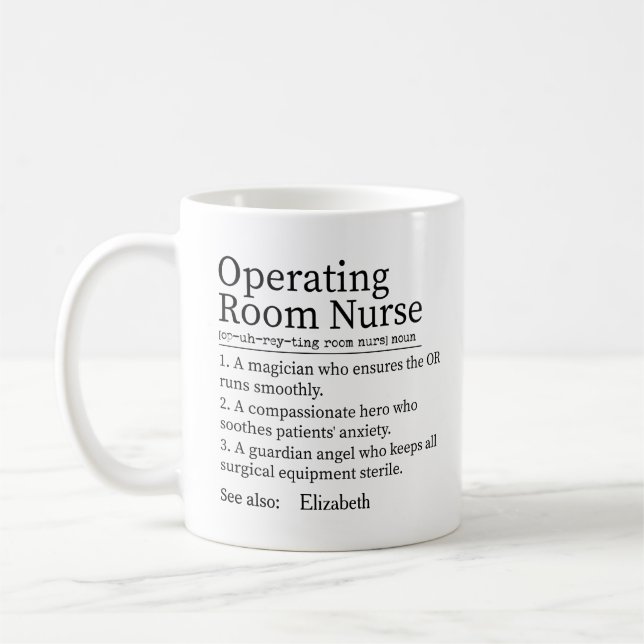 Personligens arbetsrum Nurse ELLER Nurse Gift Kaffemugg (Vänster)