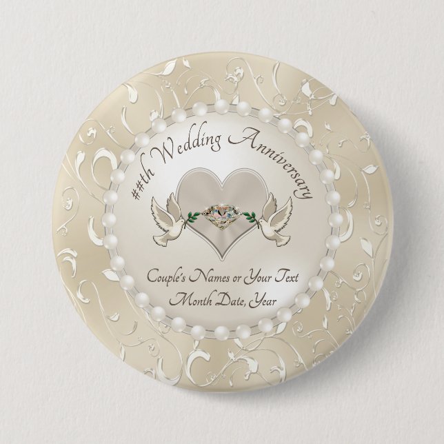 Personligens årsdag Party favors för gäster Knapp (Framsida)