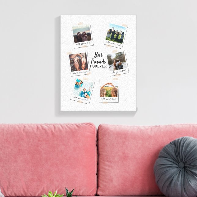 Personligens bästa vänner 6 - Samla foto-Anpassnin Canvastryck (Insitu (Vardagsrum))