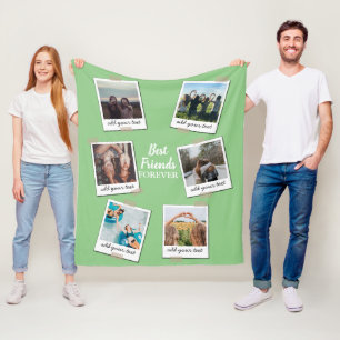 Personligens bästa vänner 6 - Samla foto-Anpassnin Fleecefilt