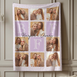 Personligens bästa vänner för 9 Photo Collage Fleecefilt