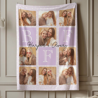 Personligens bästa vänner för 9 Photo Collage Fleecefilt