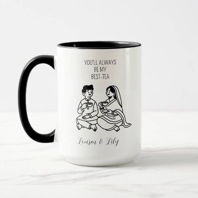 Personligens bästa vänner för Bestie mitt bästa Mugg (Vänster)