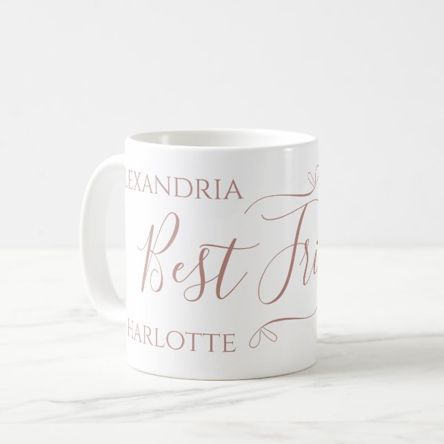 Personligens bästa vänner - minimala moderna kaffemugg (Framsida vänster)