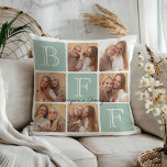 Personligens bästa vänner över 6 fotokollage kudde<br><div class="desc">Gratulerar till din obrutna koppling med fotokudden "Best Friends Forever"! Med fet "BFF"-text och plats för 6 av dina favoritfoton kan du skapa din egen personlig keepy. Lägg till namn eller ett uppriktigt budskap för att göra det unikt för dig. Den här kudden är en tankfull gåva till Best Friends...</div>
