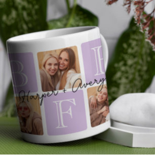 Personligens bästa vänner över 7 fotokollage kaffemugg
