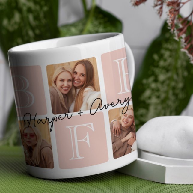 Personligens bästa vänner över 7 fotokollage kaffemugg (Skapare uppladdad)