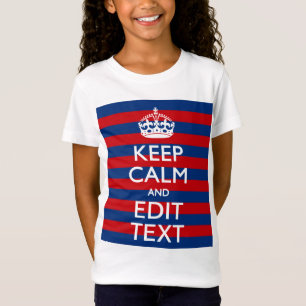 Personligens BEHÅLLA LUGN Din text på Rand T-shirt