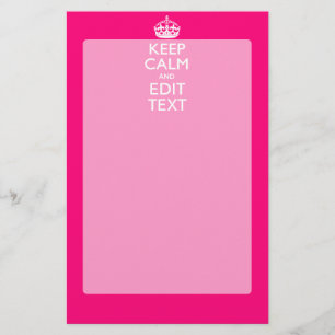 Personligens BEHÅLLA LUGN OCH Din text om Fuchsia Brevpapper