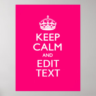 Personligens BEHÅLLA LUGN OCH din text om Fuchsia Poster