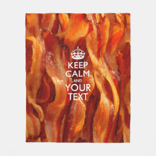 Personligens Behålla Lugn och ditt bacon Fleecefilt