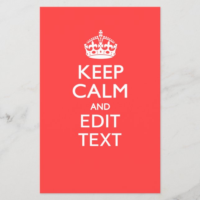 Personligens BEHÅLLA LUGN och få din text om Rosa Flygblad (Framsidan)