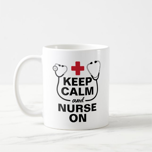 Personligens Behålla Lugn och sjuksköterska på Anp Kaffemugg (Vänster)