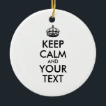 Personligens BEHÅLLA LUGN och TEXTEN Julgransprydnad Keramik<br><div class="desc">Personligens BEHÅLLA LUGN och TEXTEN. Redigera den här designmallen - SKAPA DIN TEXT</div>