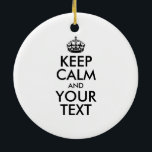 Personligens BEHÅLLA LUGN och TEXTEN Julgransprydnad Keramik<br><div class="desc">Personlig BEHÅLLA LUGN och TEXT - svart FÄRG ORD</div>