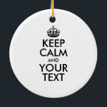 Personligens BEHÅLLA LUGN och TEXTEN Julgransprydnad Keramik<br><div class="desc">Personlig BEHÅLLA LUGN och TEXT - svart FÄRG ORD</div>