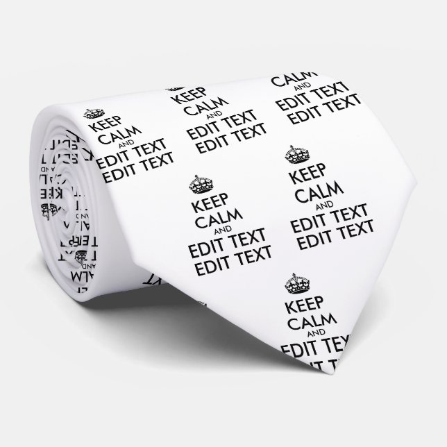 Personligens BEHÅLLA LUGN och TEXTEN Slips (Rullad)