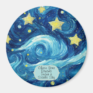Personligens blå magnet. Starry night-presenter Magnet