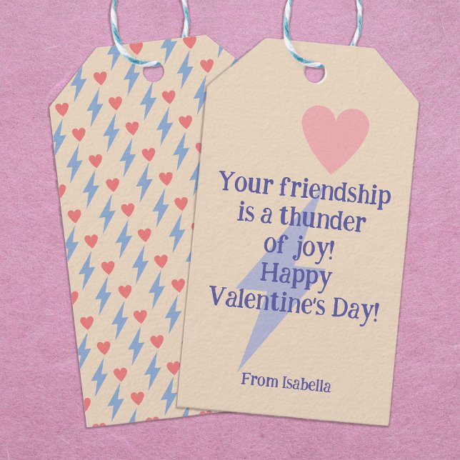 Personligens blixt och hjärta presentetikett (Skapare uppladdad)