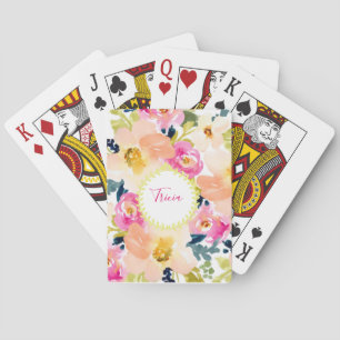 Personligens Blommigt Casinokort