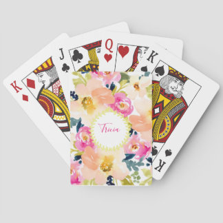 Personligens Blommigt Casinokort